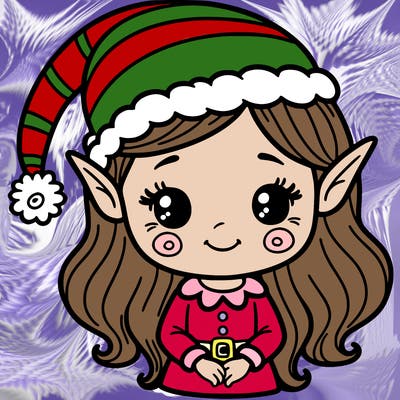 christmas elf girl