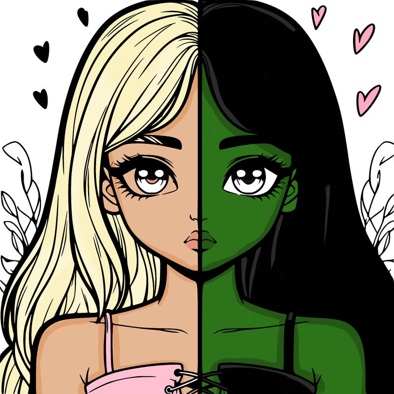 realistic girl split