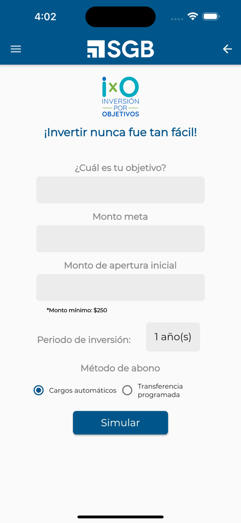 SGB Móvil - Finance App | MWM