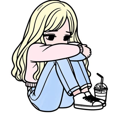 a girl  after a breakup