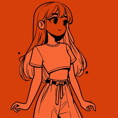 girl in a cute crop top