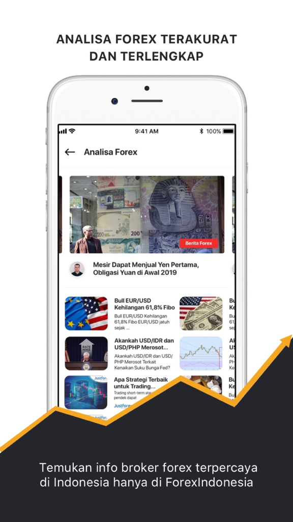 Forex Indonesia app analysis news feed screen