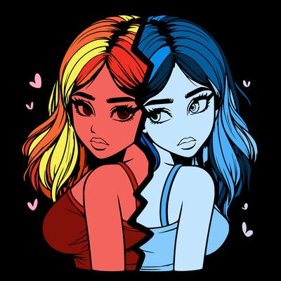 realistic girl split