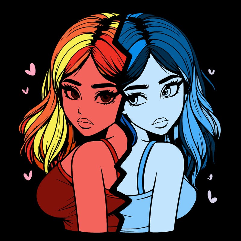 realistic girl split