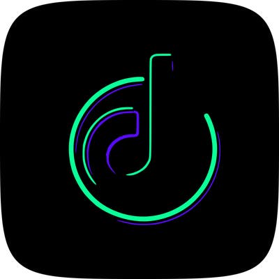 tiktok logo neon
