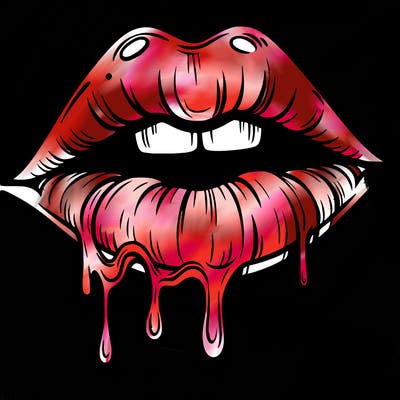 lips that look realistic and drip