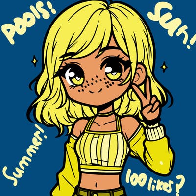 cute girl with crop top