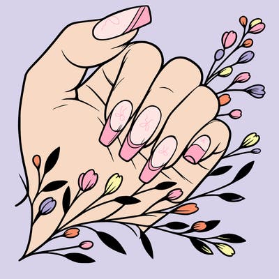 nails with french tip