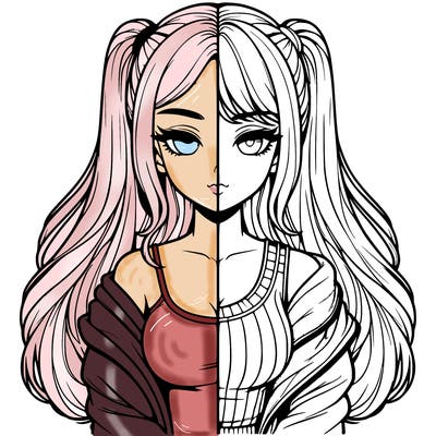 realistic girl split