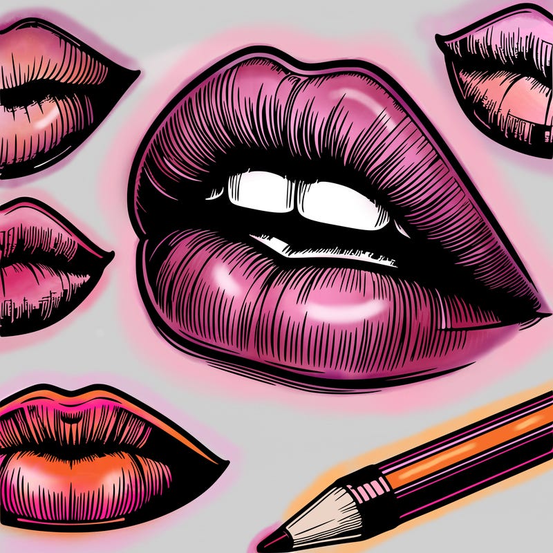 realistic  lips