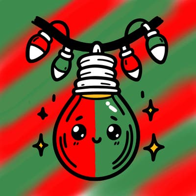 small bulb of a garland