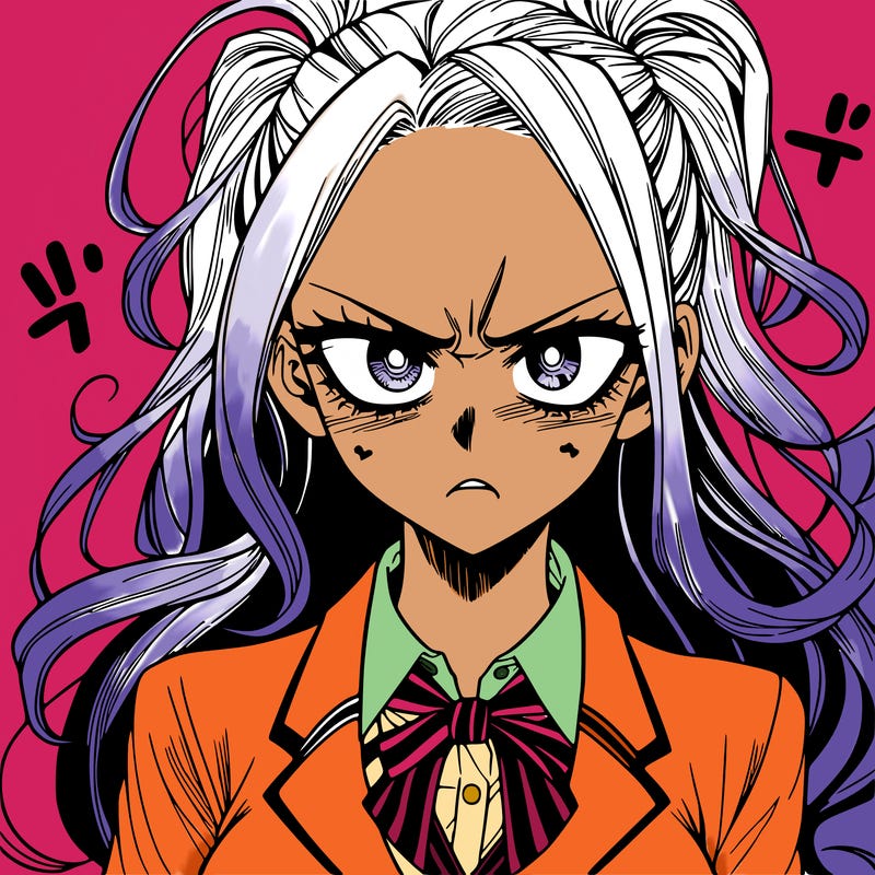 a really mad realistic manga girl