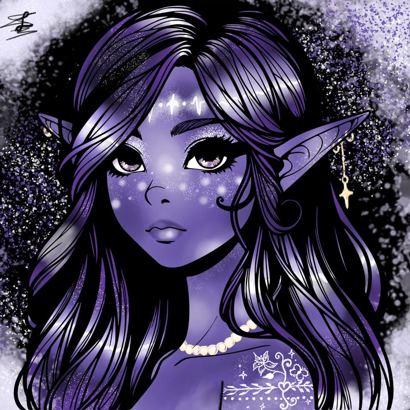 elf girl realistic dark fantasy