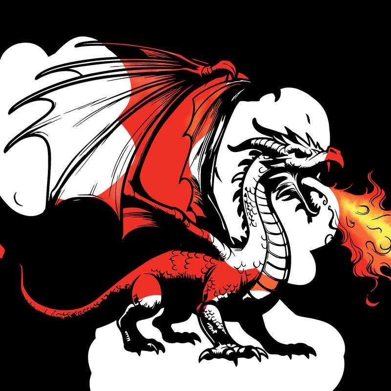 realistic fire breathing dragon