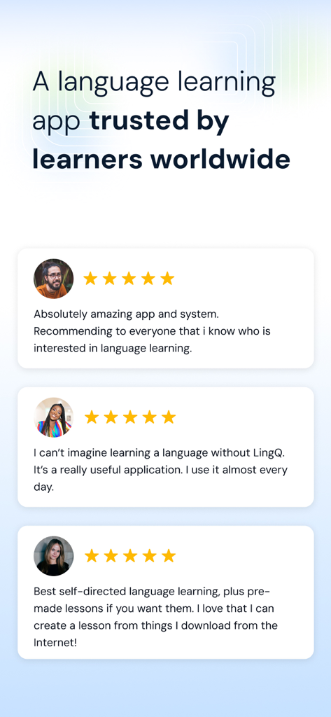 Language Learning | LingQ - Five star user reviews for the LingQ language learning app