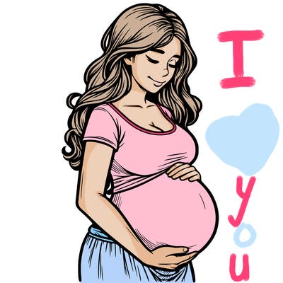 woman heavily pregnant realistic