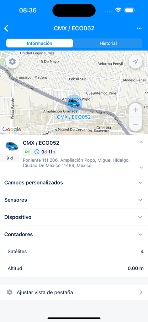 Blac Finder - Blac Finder app interface showing real time vehicle tracking on a map with status information