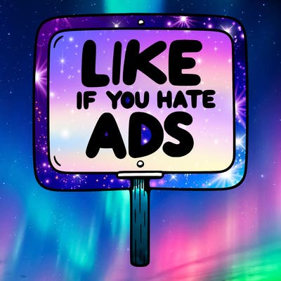 a sign that says like if you hate ads
