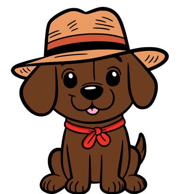 dog with hat
