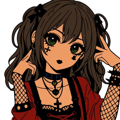 goth anime girl