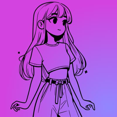 girl in a cute crop top