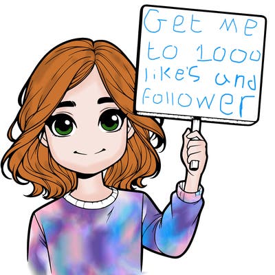 realistic girl holding up a sign