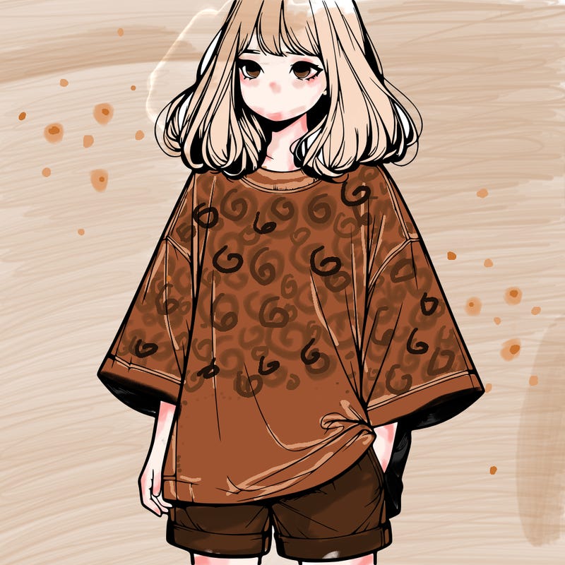 realistic girl with big t shirt and shorts