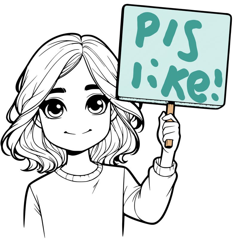 realistic girl holding up a sign