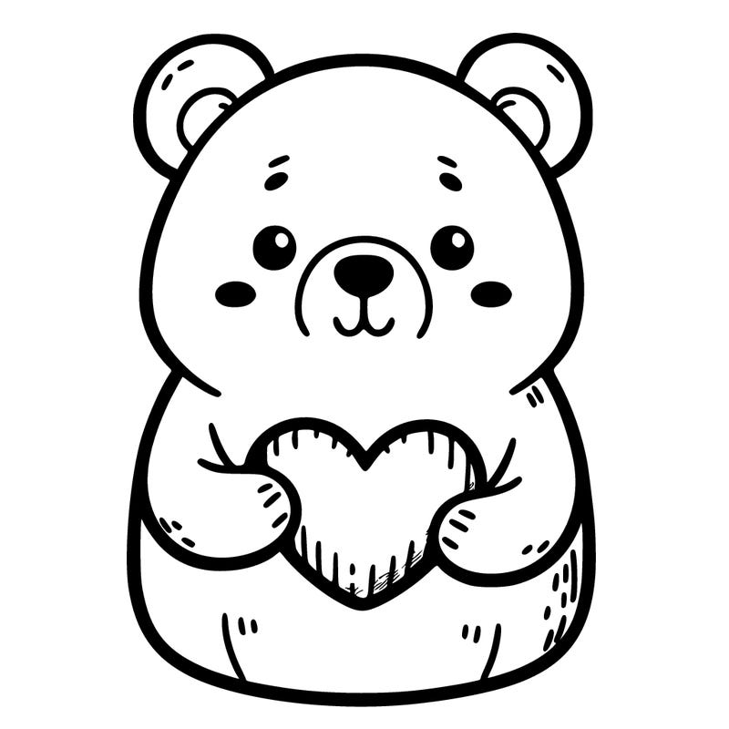 bear holding a heart