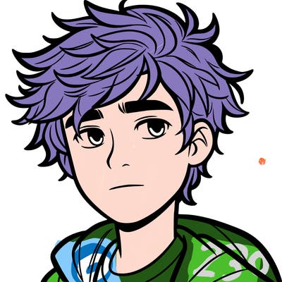 teen boy with messy hair