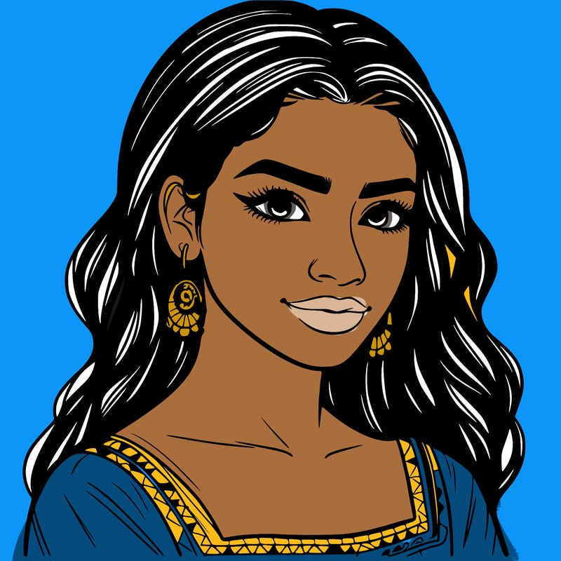 realistic detailed latina woman