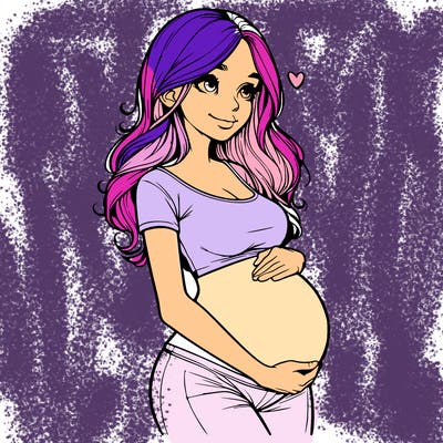 realistic pregnant girl