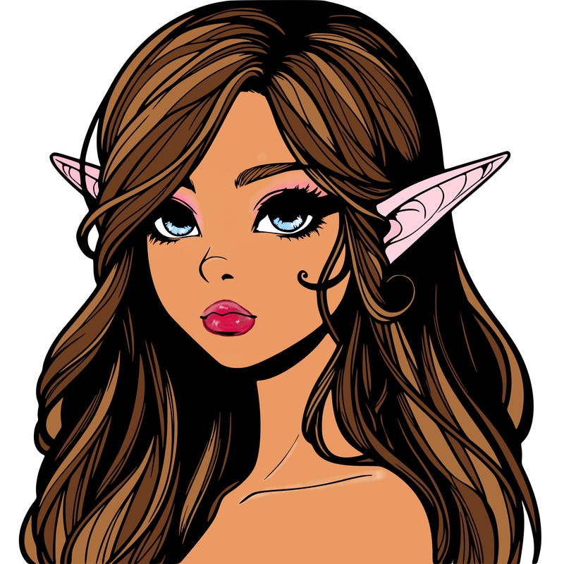 elf girl realistic dark fantasy