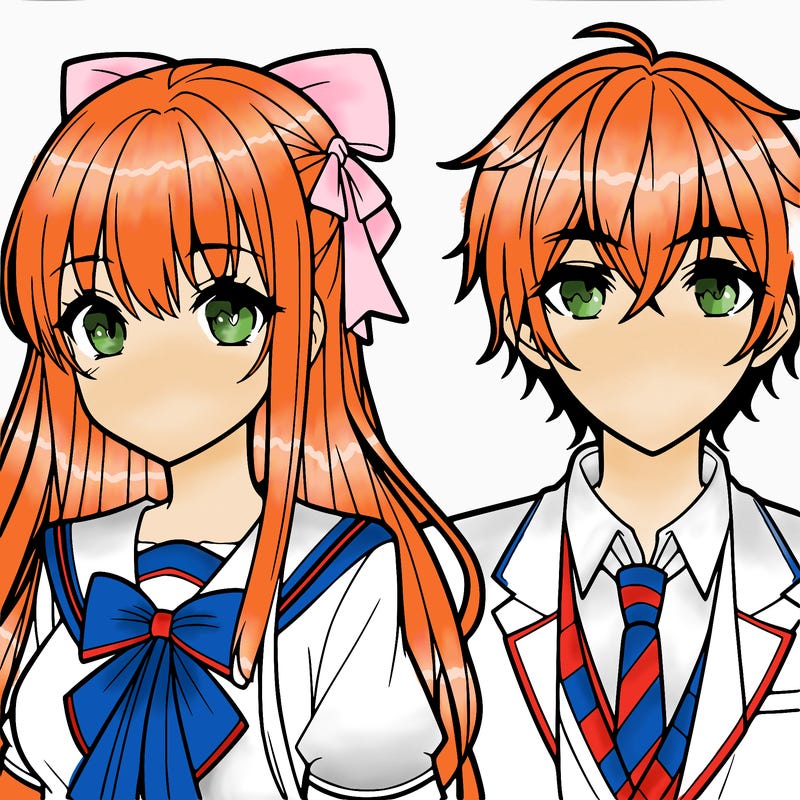 anime boy and girl