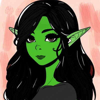 elf girl realistic dark fantasy