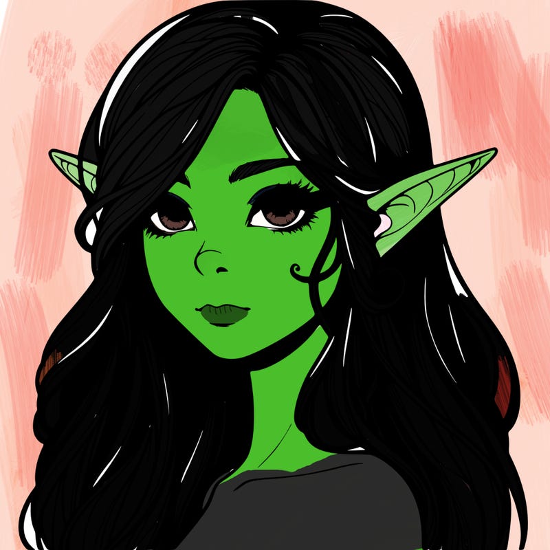 elf girl realistic dark fantasy