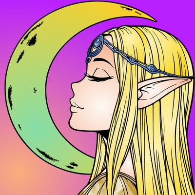 a realistic moon elf