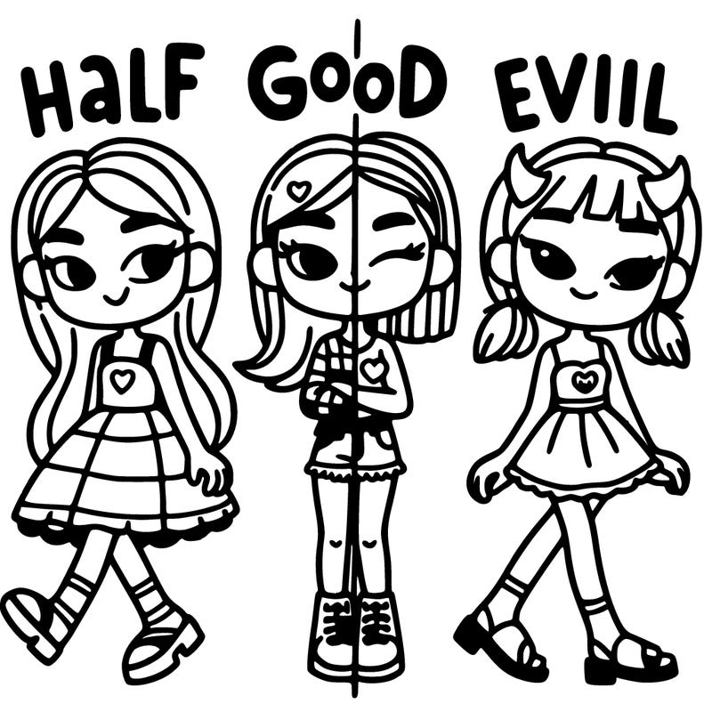 girls who's half good half evil