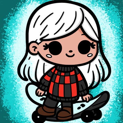 girl with skateboard