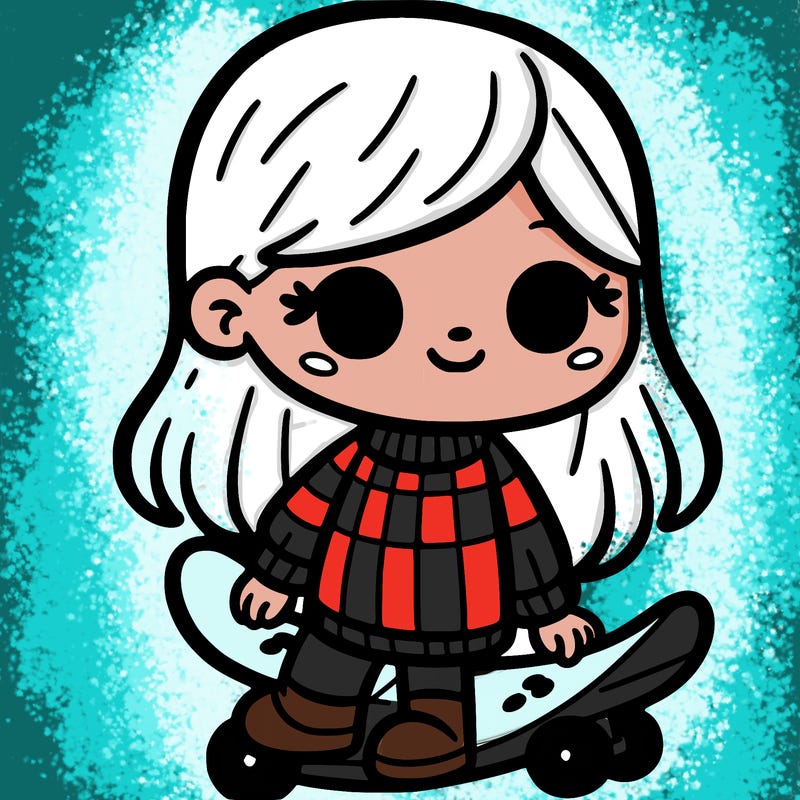 girl with skateboard