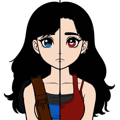 realistic girl split