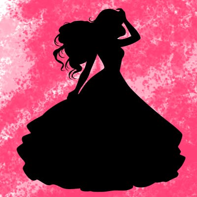 realistic woman with dress flowing in the wind