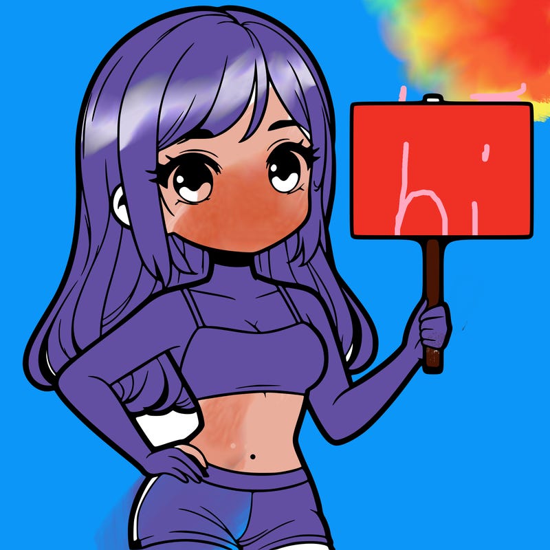 girl in a cute crop top holding a blank sign