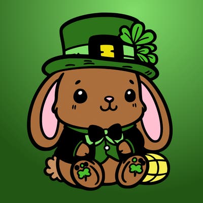 st. patrick's day, bunny.
