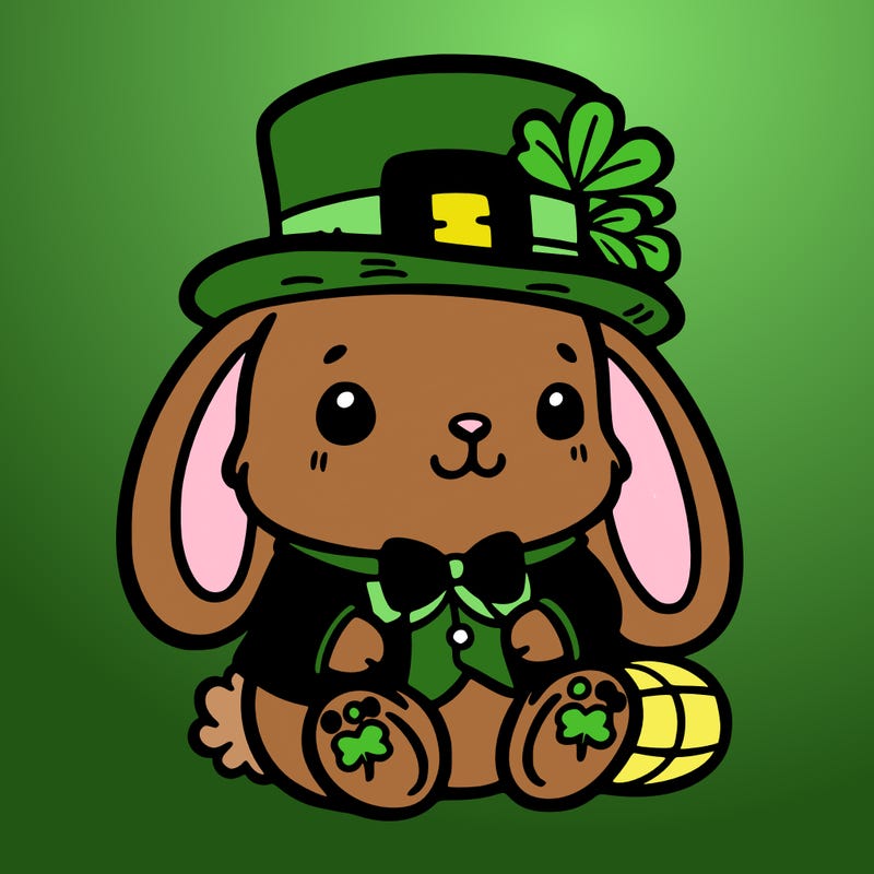 st. patrick's day, bunny.