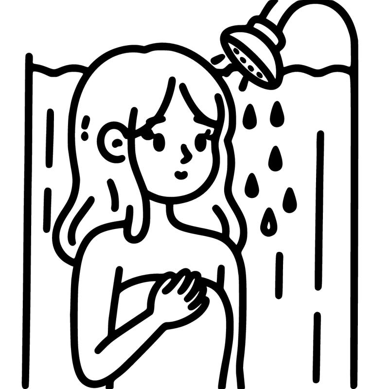 woman who was in the shower