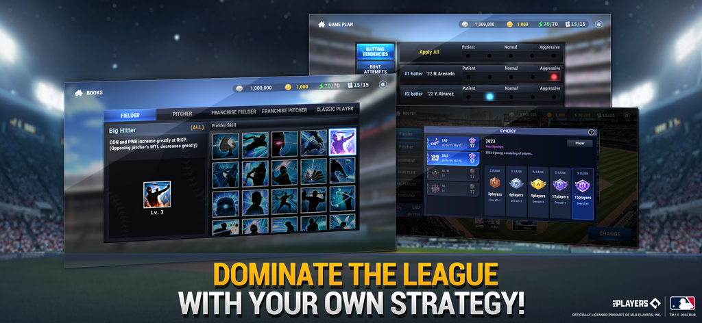 MLB 9 Innings GM - Menús de gestión estratégica y sinergia de equipo en la simulación de béisbol MLB 9 Innings GM