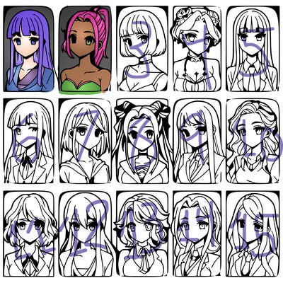 girls that look diffrent anime