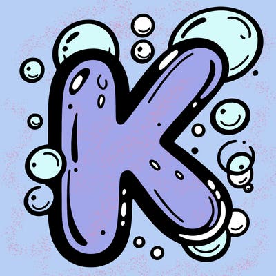 bubble letter k