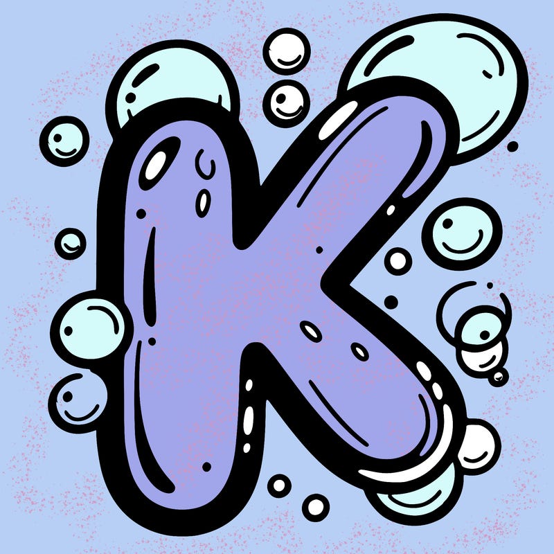 bubble letter k